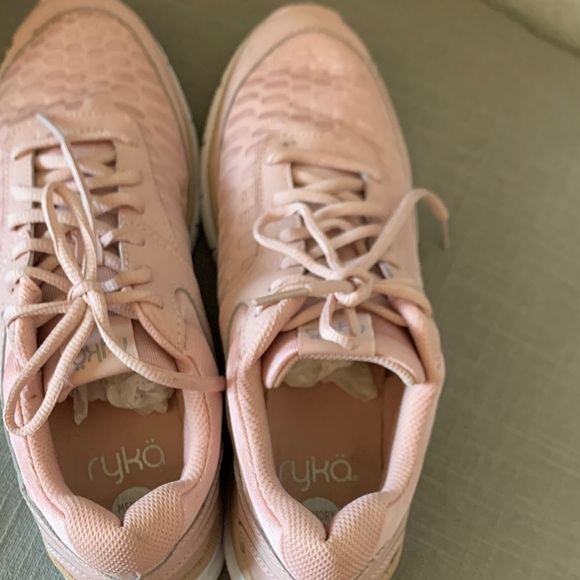 Ryka Women's Rae Walking Pink Low Top Leather Lace Up Mesh Sneakers - Picture 7 of 7